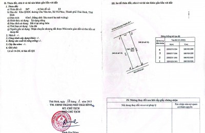 ĐẤT ĐẸP– GIÁ TỐT– CHÍNH CHỦ BÁN TẠI Khu QHDC đường Chu Văn An, Vũ Phúc, TP Thái Bình, Thái Bình